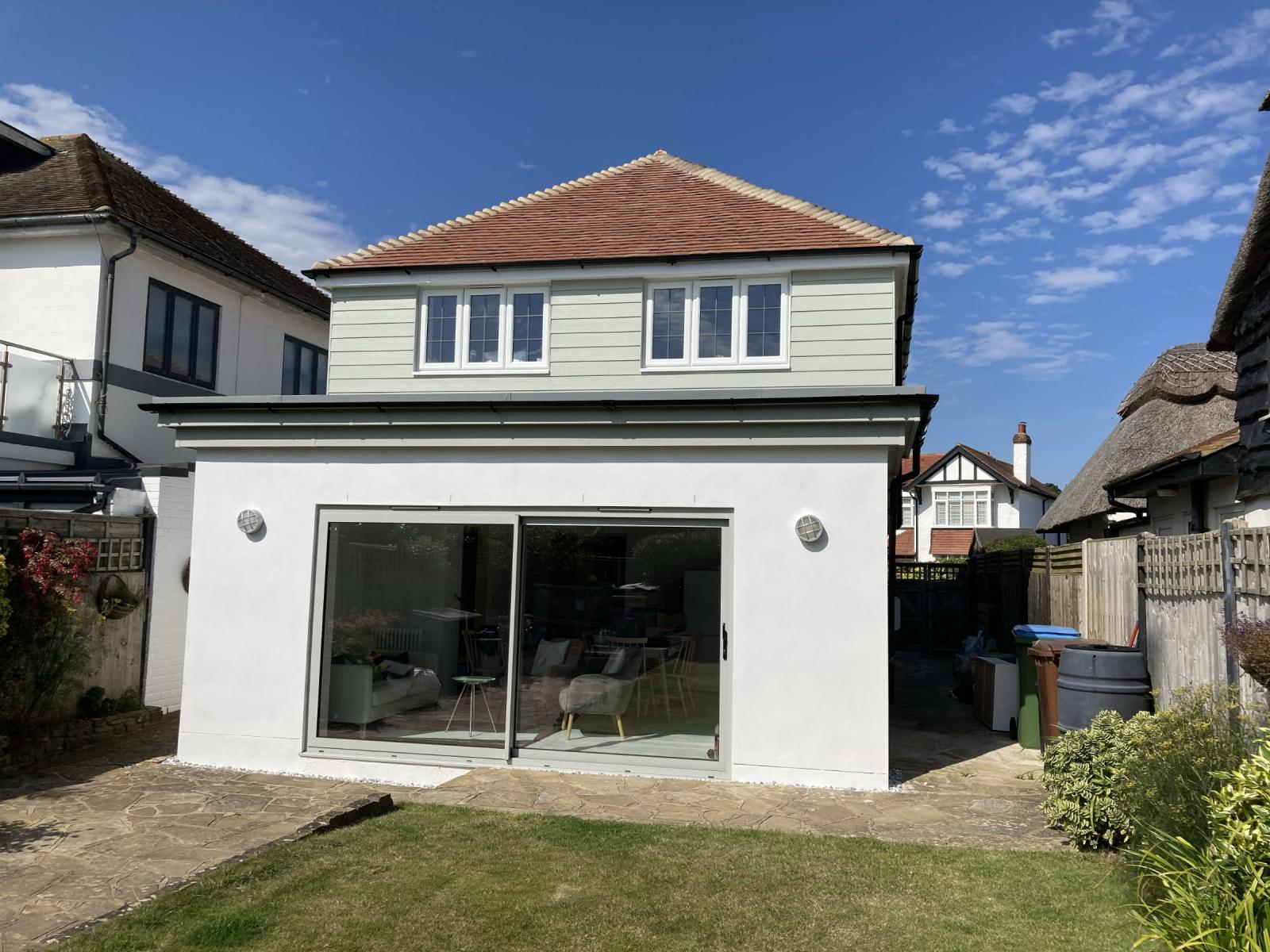 The finished rear of the property.